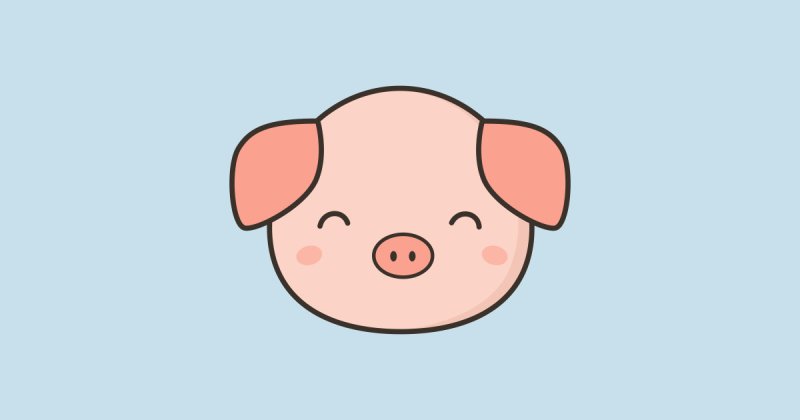 Свинка для срисовки