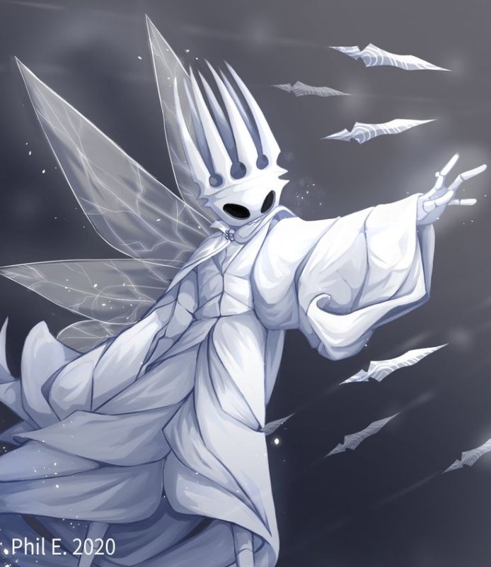 Белый Король Hollow Knight арт