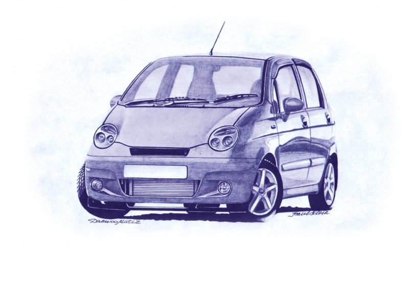Daewoo Matiz (2005) чертеж