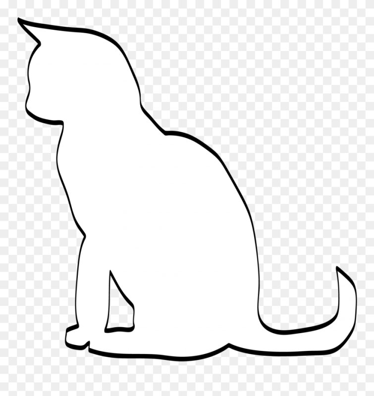 Контур кошки для рисования