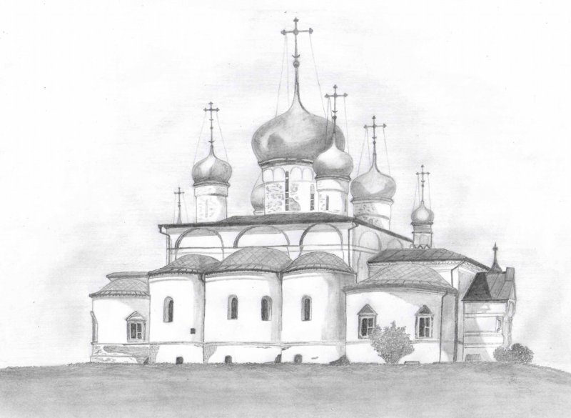 Софийский собор Вологда рисунок