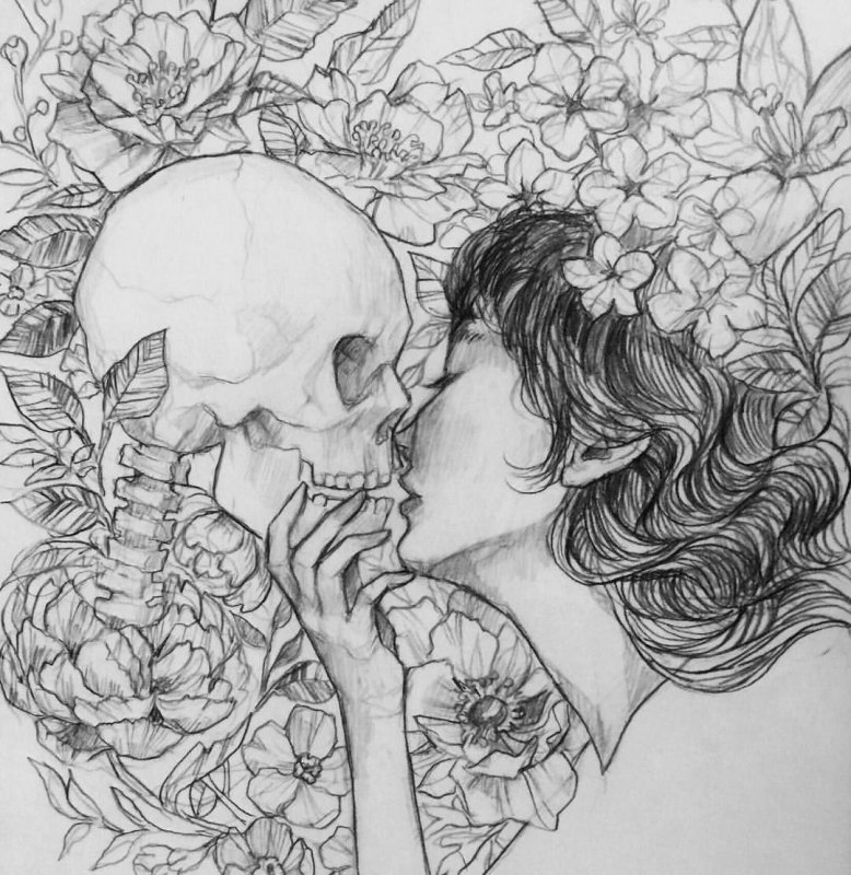 Графические рисунки о любви