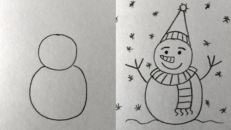 Новогодние рисунки для срисовки