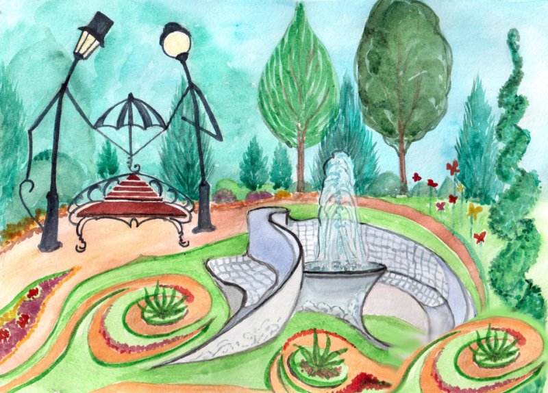 Рисунок парка