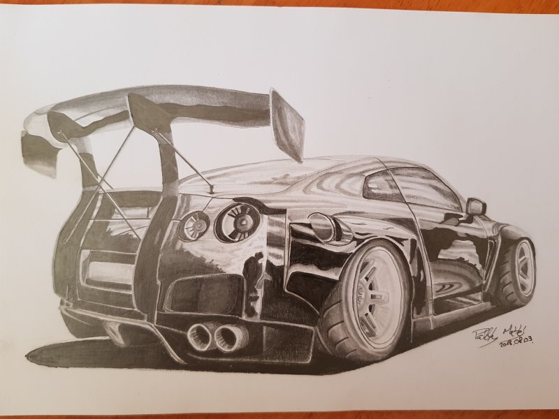 Ниссан GTR рисунок