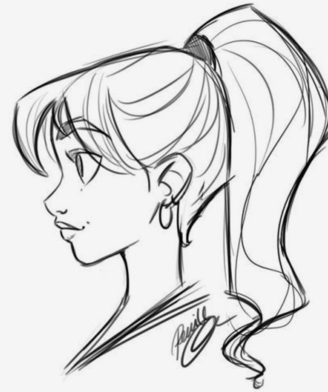 Рисунки для срисовки девушки