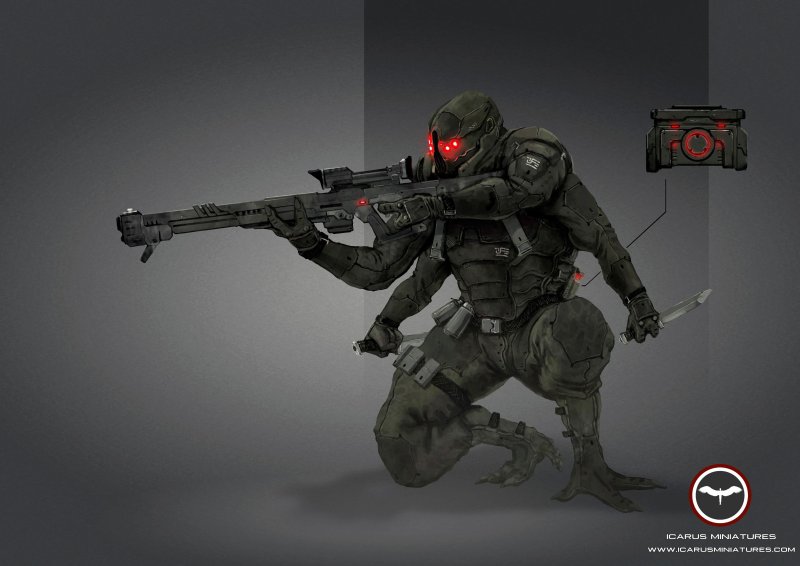 Sci Fi солдат Art