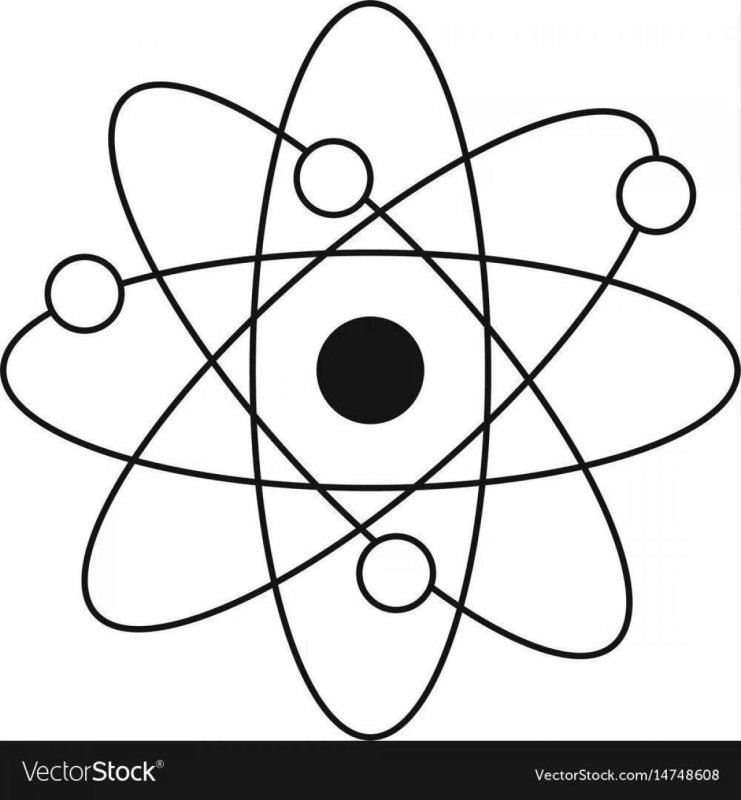 Атом нарисовать