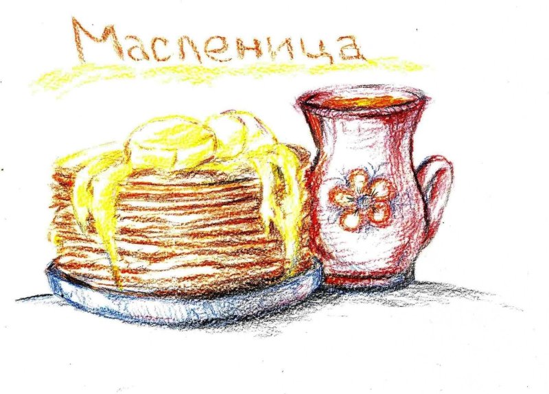 Рисунок Масленица несложный