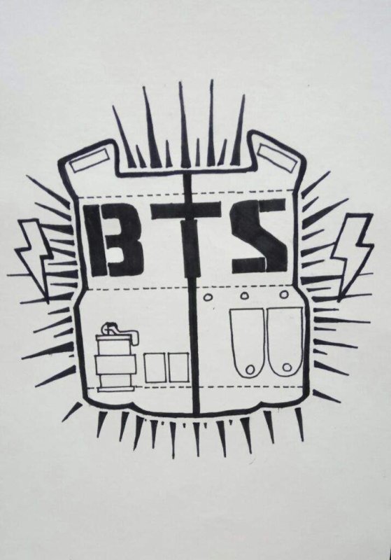 Рисунки надписи BTS