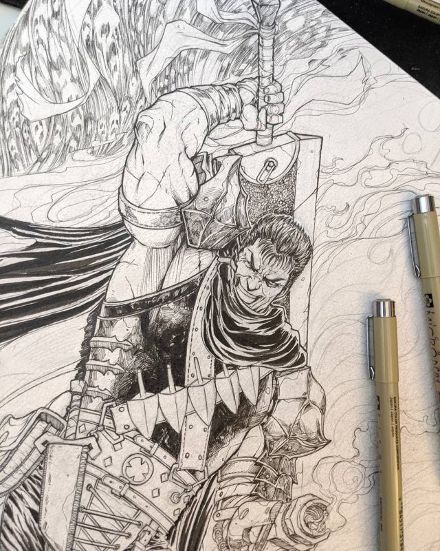 Гатс Берсерк скетч