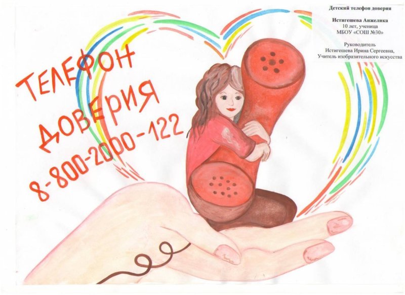 Телефон доверия рисунок на конкурс