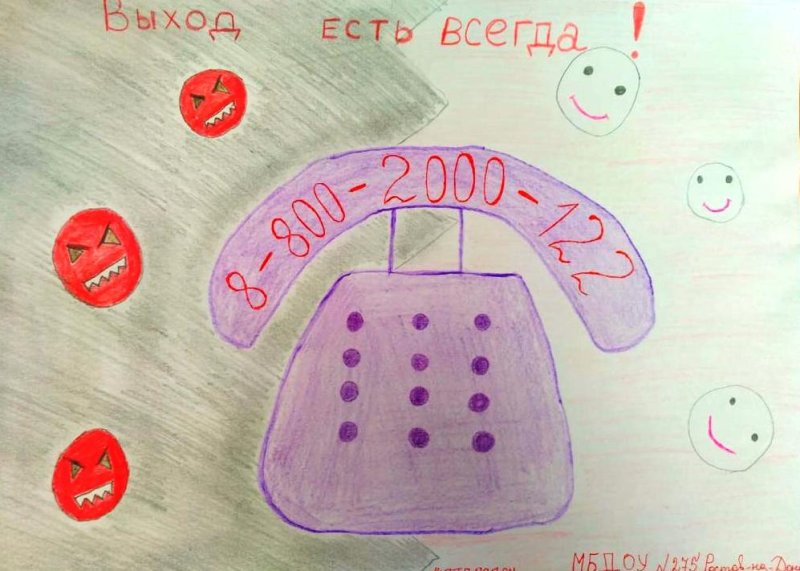Рисунок на тему детский телефон доверия