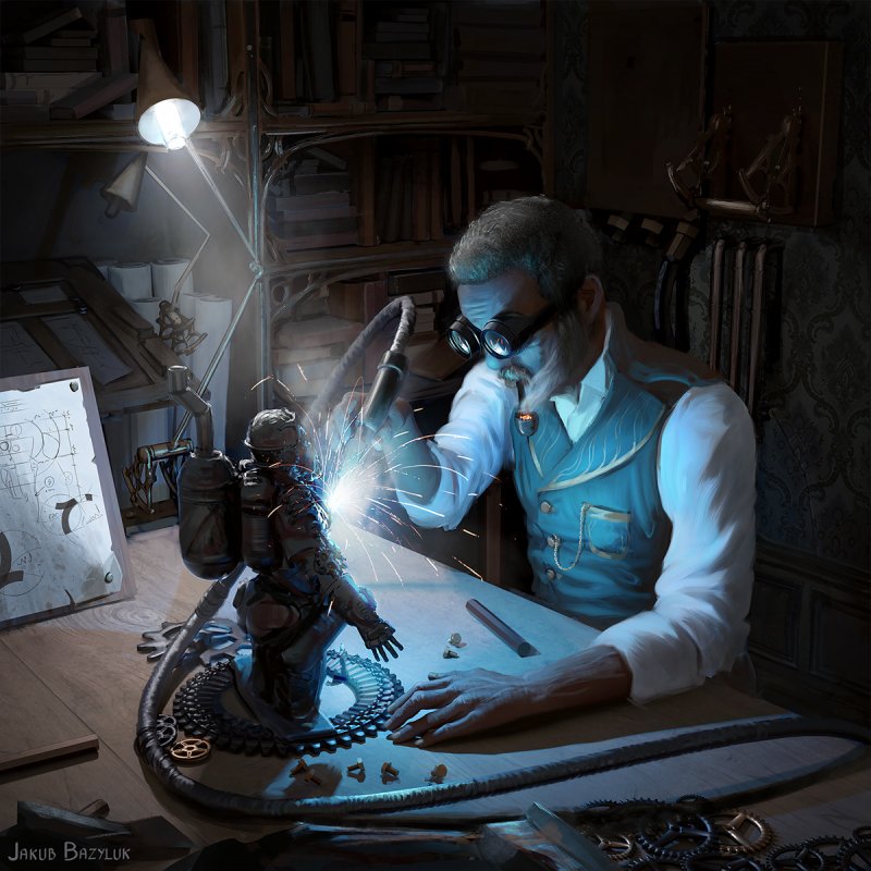 Cyberpunk инженер Art