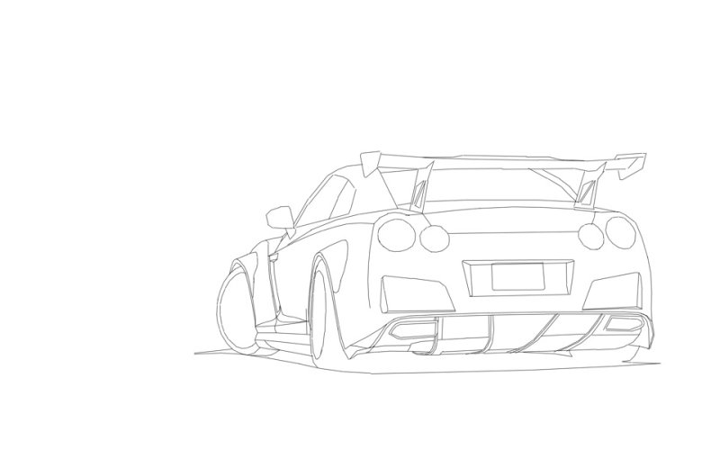 Nissan GTR 35 карандаш