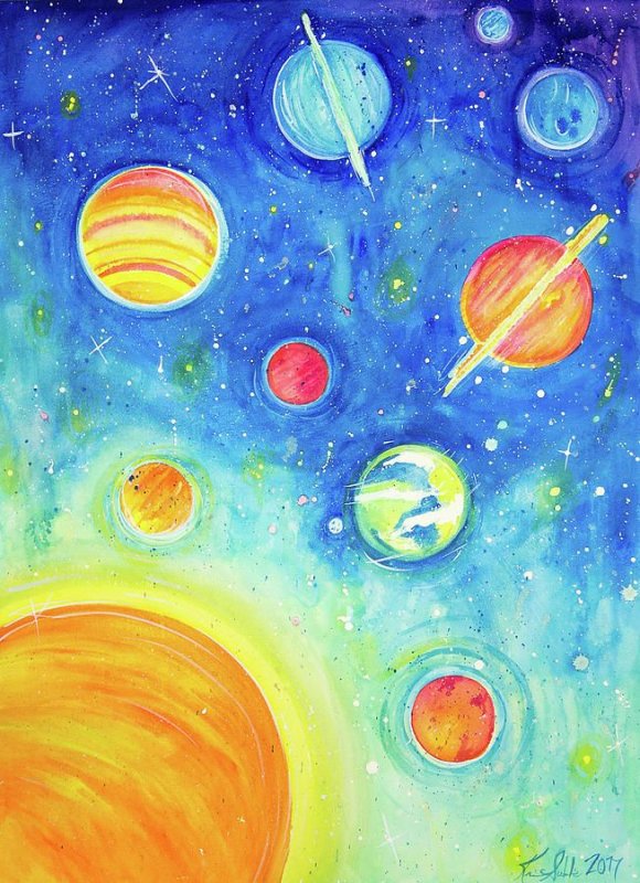 Рисование на тему космос