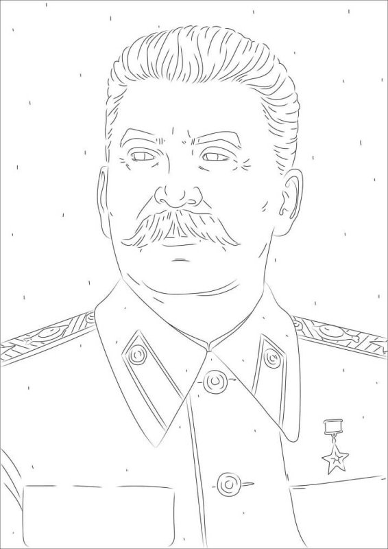 Сталин Иосиф Виссарионович рисунок карандашом