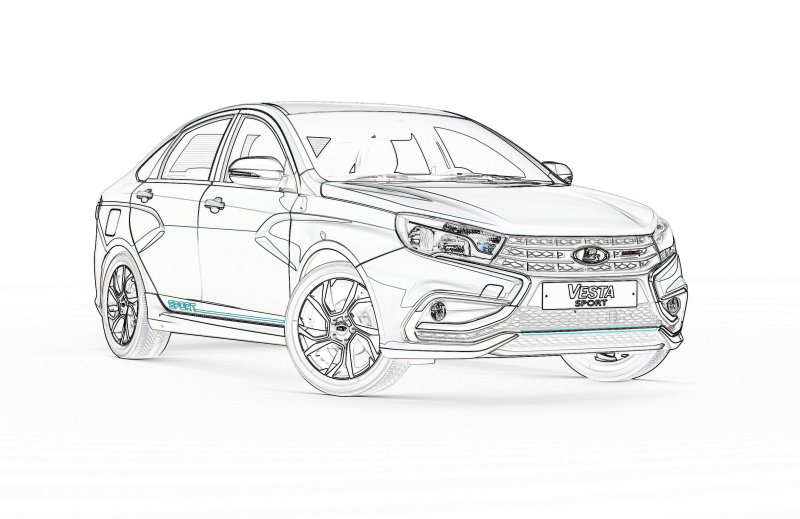 Раскраска Лада Веста кросс