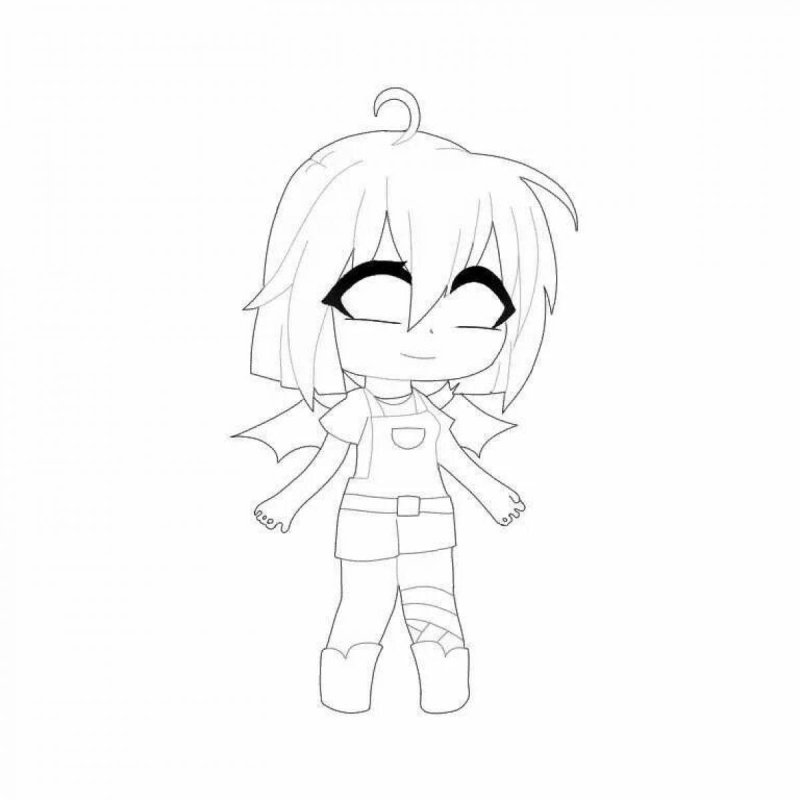 Белый персонаж из Gacha Life