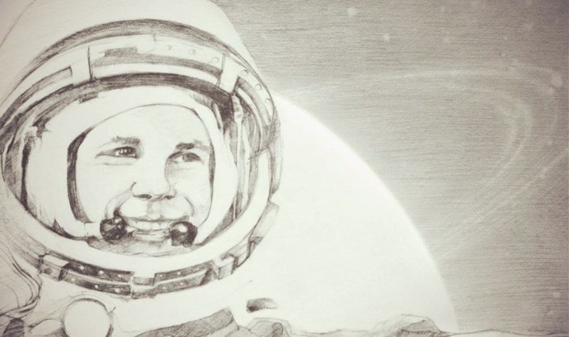 Рисунок космонавтики