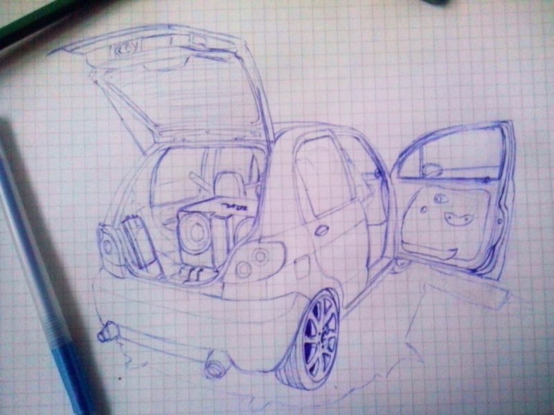 Daewoo Matiz нарисовать
