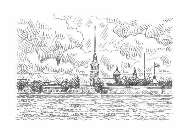 Петропавловская крепость Графика