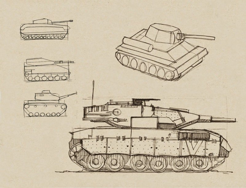 Танк для рисования