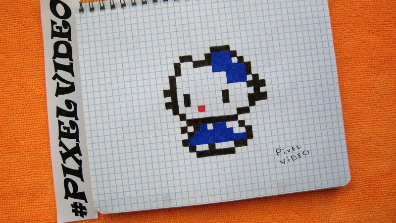 Рисунки по клеточкам маленькие Хелло Китти