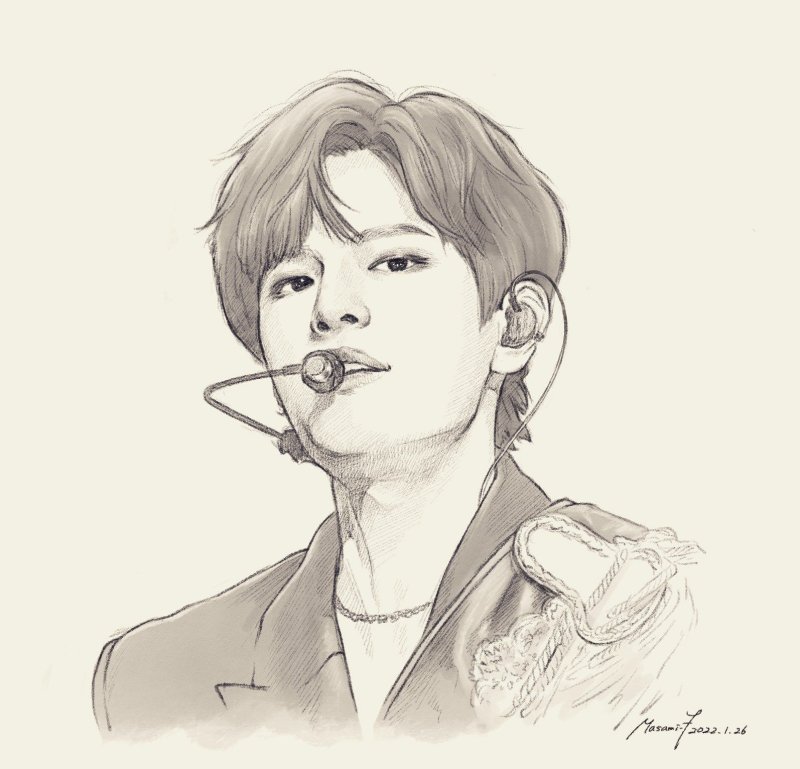 Минхо Stray Kids нарисовать легко