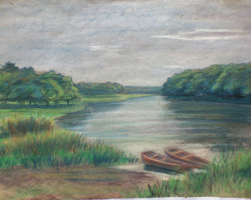 Река Северский Донец рисунок
