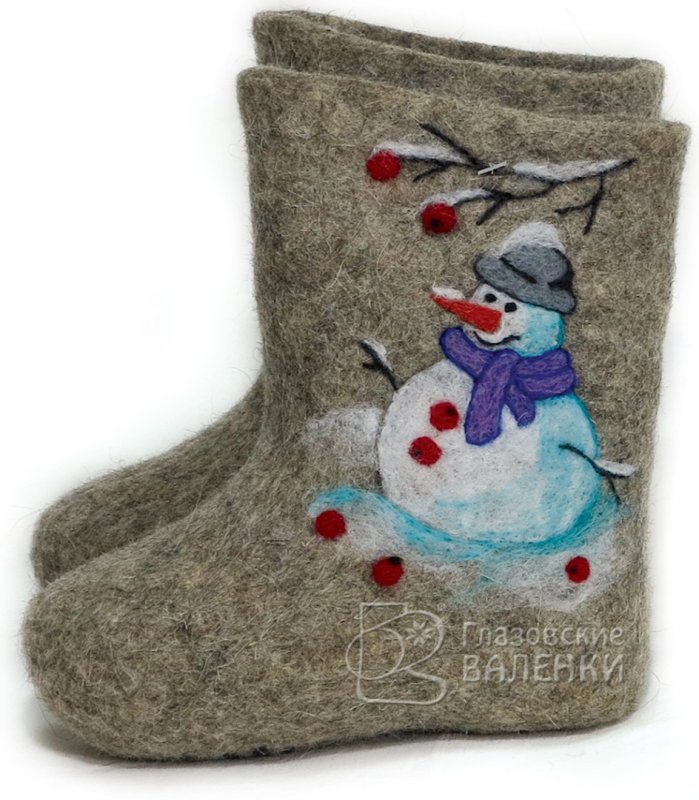 Цветные валенки.