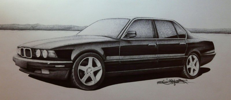 BMW e34 Саши белого