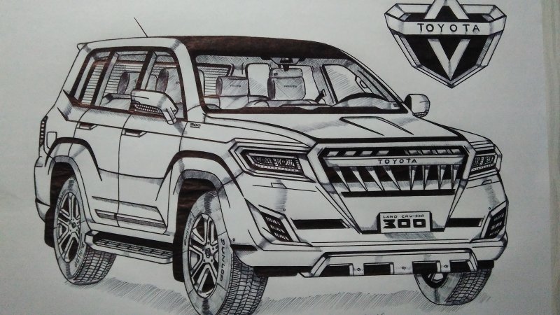 Toyota Land Cruiser Prado 150 нарисовать