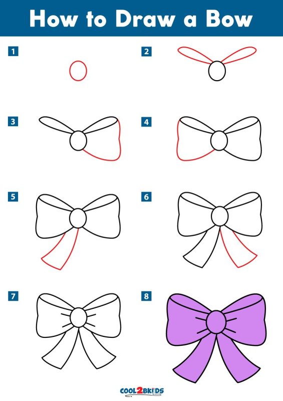 Бант рисовать