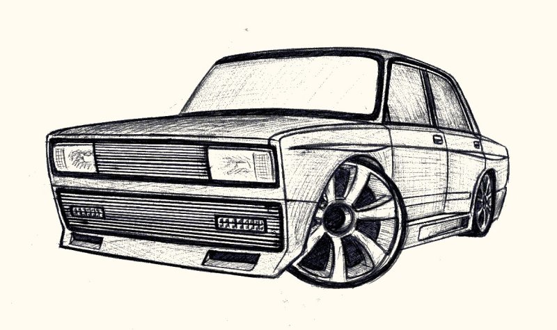 Рисунки Жигули ВАЗ 2107