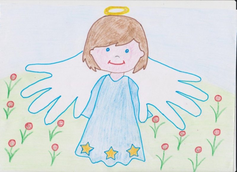 Рисунок ангела для детей