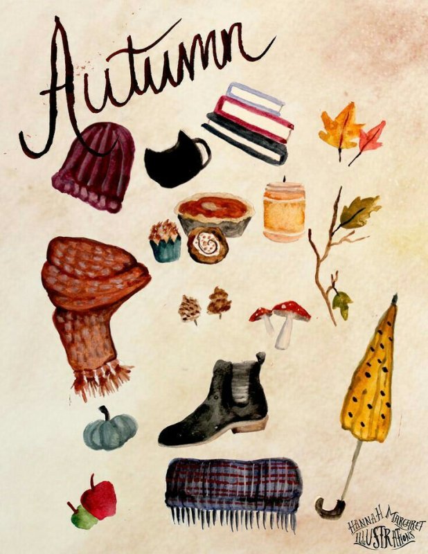 Рисунки осени для срисовки