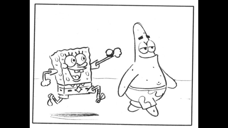 Губка Боб и Патрик рисунок для срисовки