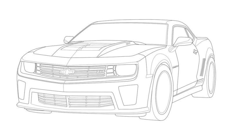 Раскраска Chevrolet Camaro zl1