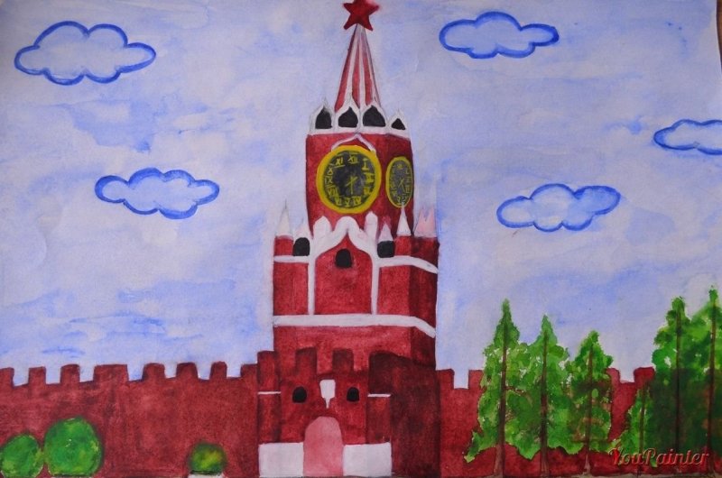 Спасская башня Кремля для детей