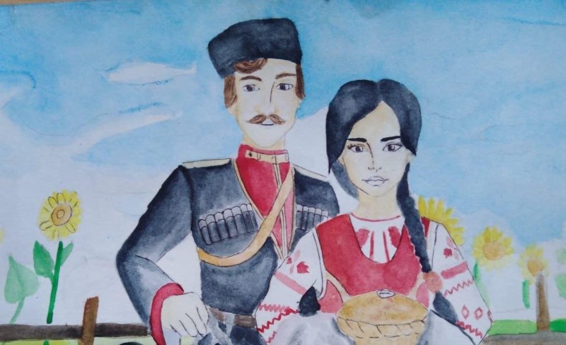 Мать казачка рисунок
