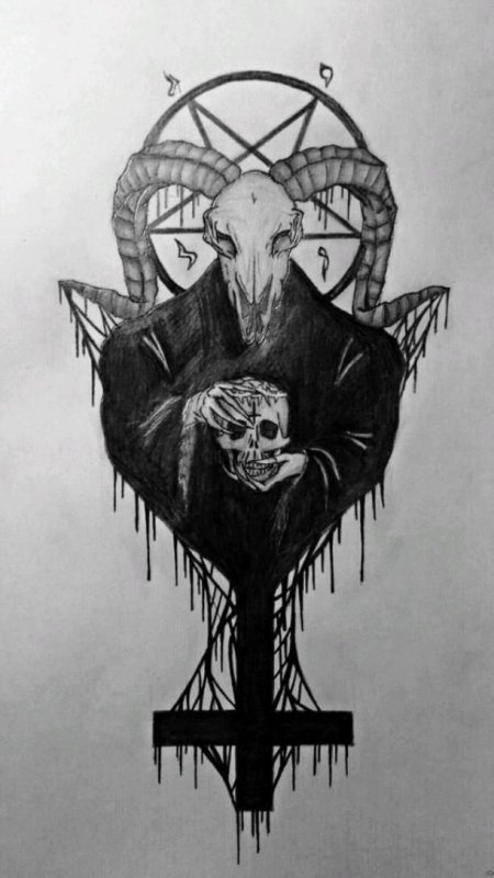 Демон Бафомет тату