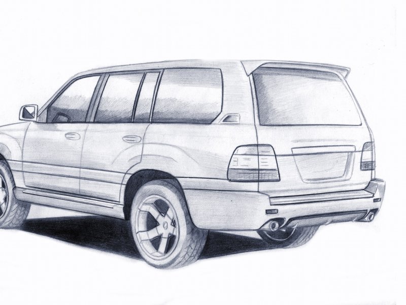 Раскраска Toyota Land Cruiser 200