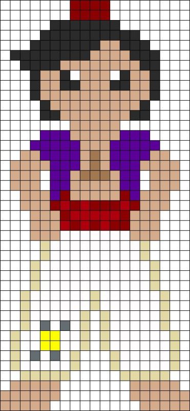 Рисование по клеточкам принцессы