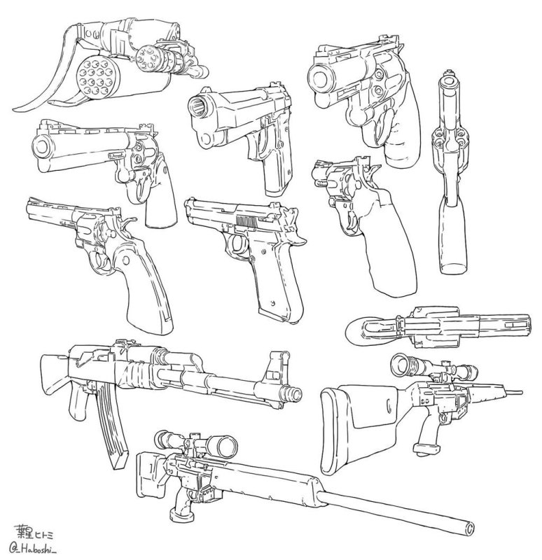 Пистолет рисунок