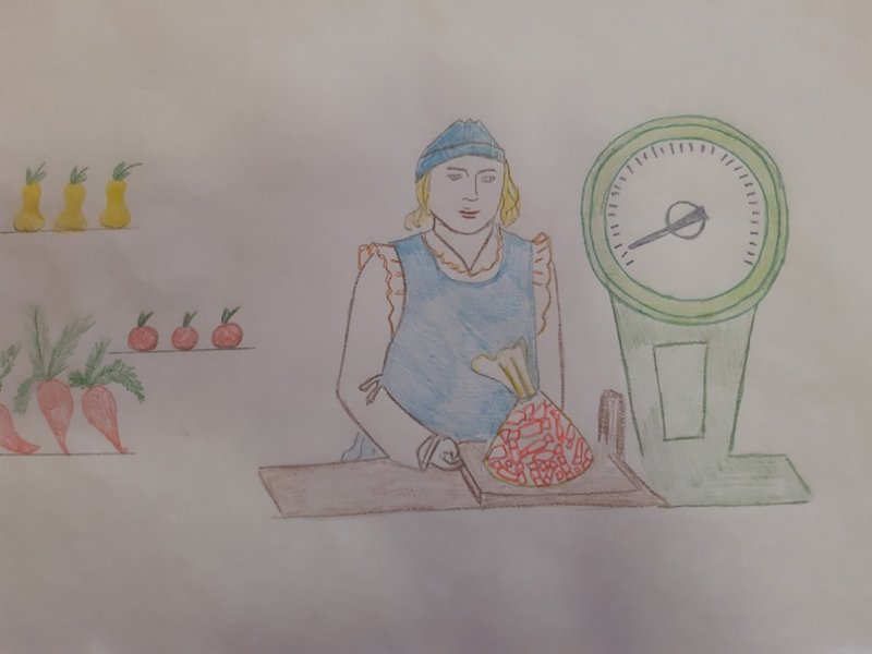 Профессия моей мамы продавец рисунок