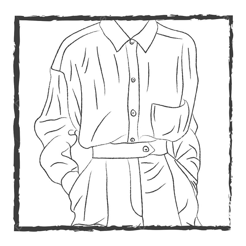 Рубашка рисунок карандашом