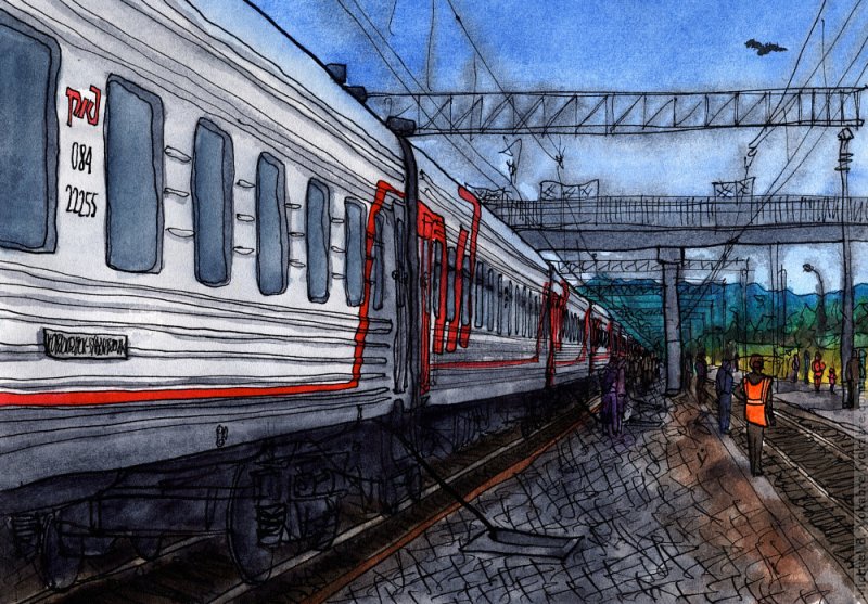 красивые рисунки поездов