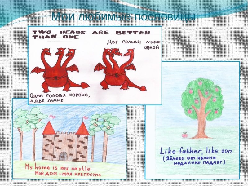 Рисунки к пословицам и поговоркам