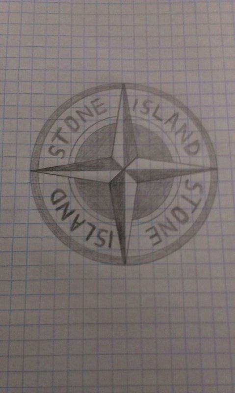 Stone Island карандашом